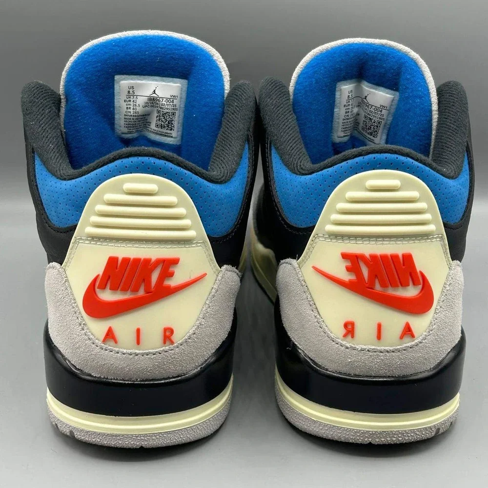Nike Air Jordan 3 Retro Rare Air Shoes Men Size 8.5 Black Chile Red‎ IB8967-004